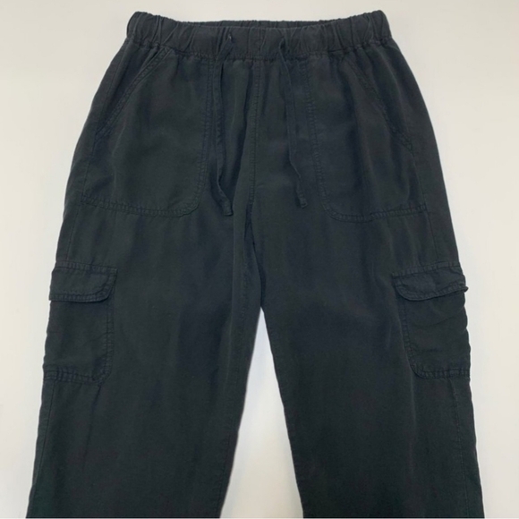Thread & Supply Black Lightweight Pull On Cargo Pocket Jogger Pant Women's XXS - Picture 8 of 12